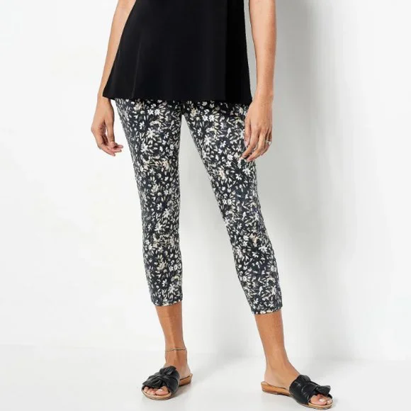 Denim&Co Pants Jumpsuits Denim Co Active Printed Duo Stretch